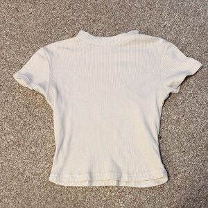 Women's Cream Short Sleeve Top